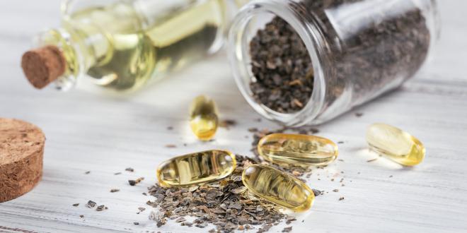 flax seed and omega oil capsules