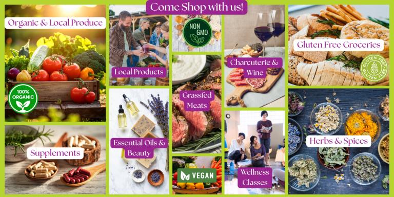 Collage of foods and herbs
