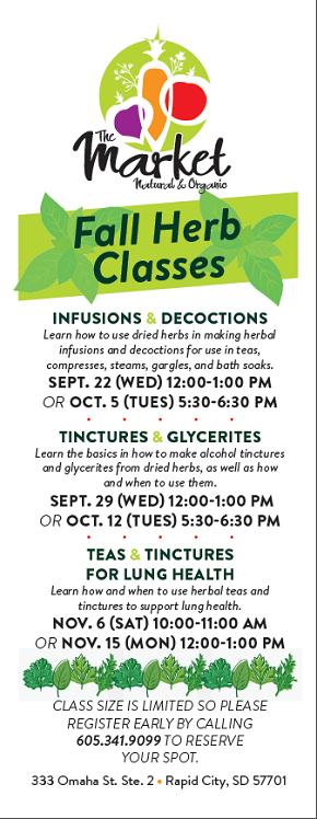 Fall Herb classes - infusions and decoctions